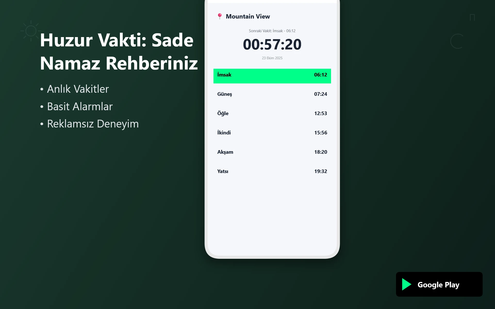 Namaz Vaktim:Ezan Vakitleri screenshot