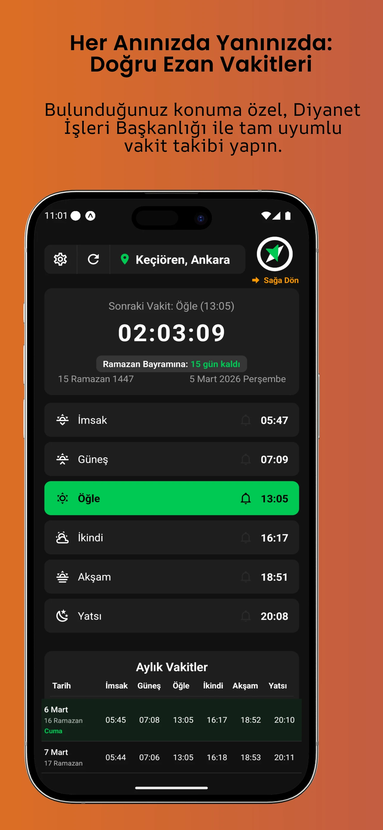 Namaz Vaktim:Ezan Vakitleri screenshot