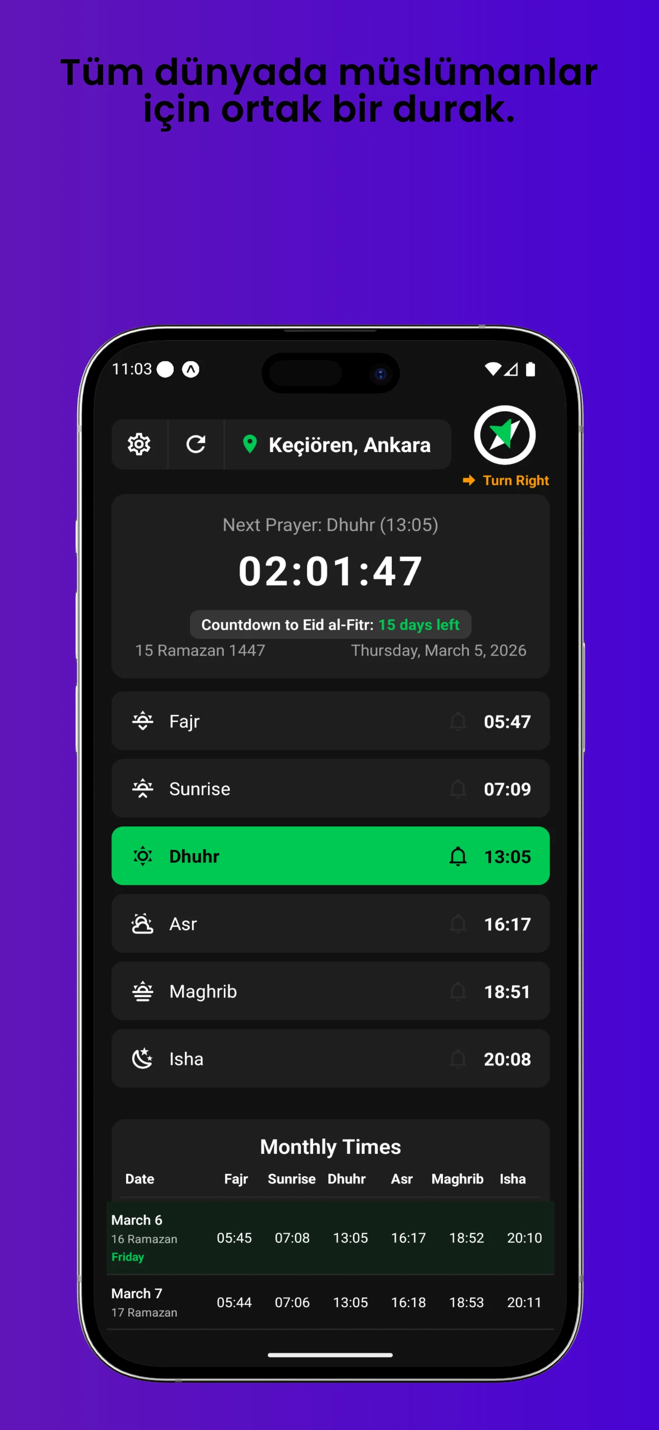 Namaz Vaktim:Ezan Vakitleri screenshot