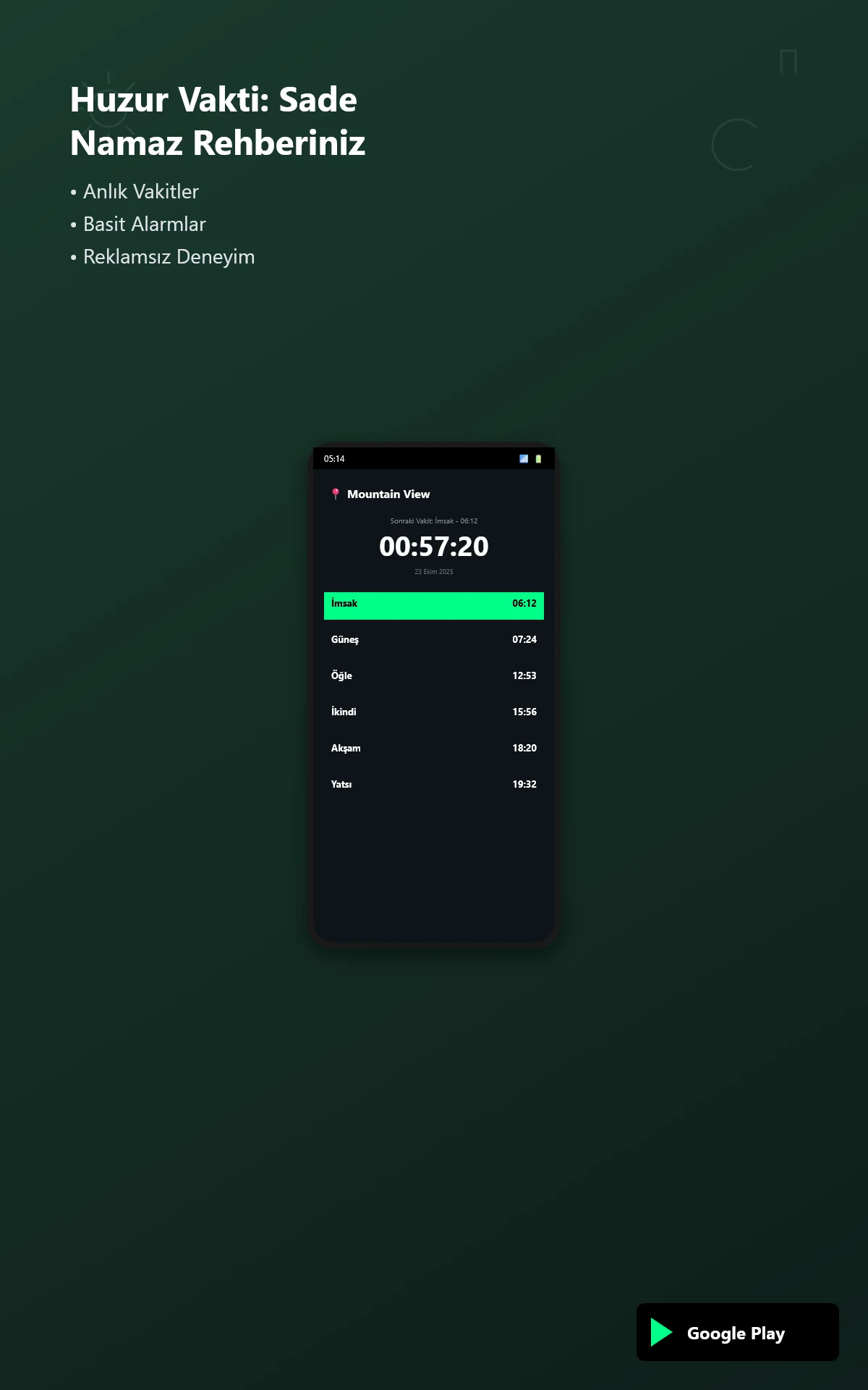 Namaz Vaktim:Ezan Vakitleri screenshot